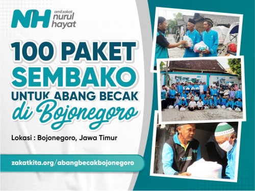 100 Paket Sembako untuk Abang Becak di Bojonegoro