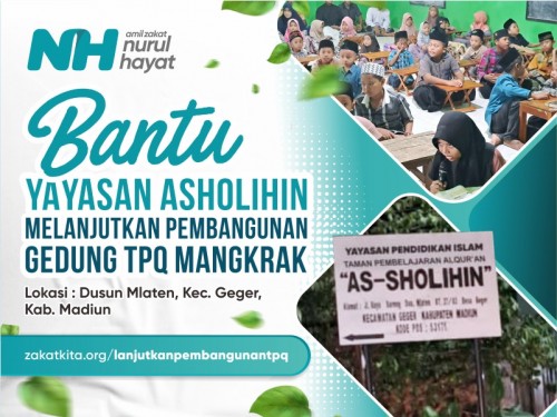 Bantu Yayasan Asholihin Melanjutkan Pembangunan Gedung TPQ Mangkrak