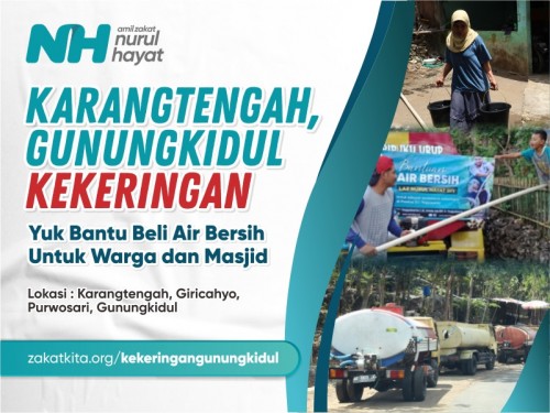 Karangtengah, Gunungkidul Kekeringan. Yuk Bantu Beli Air Bersih Untuk Warga dan Masjid