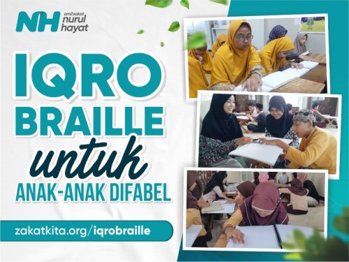 Iqro Braille untuk Anak-anak Difabel