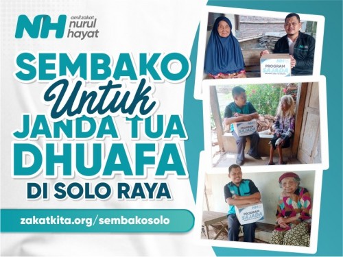 Sembako untuk Janda Lansia Dhuafa Solo Raya