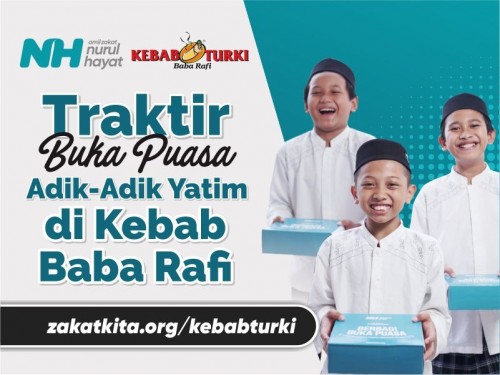 Traktir Buka Puasa Adik Yatim di Kebab Baba Rafi