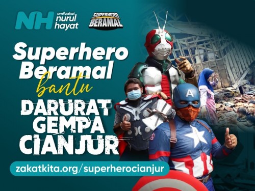 Superhero Beramal Bantu Darurat Gempa Cianjur