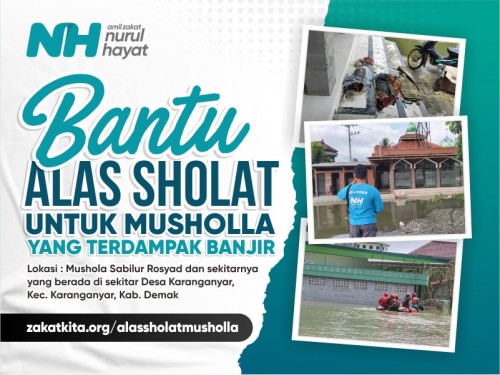 Bantu Alas Sholat untuk Musholla yang Terdampak Banjir