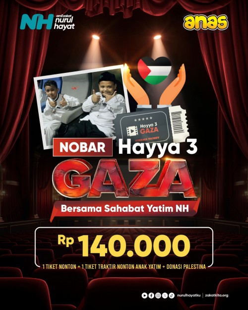 {Surabaya} - (1 Tiket Nonton + 1 Tike Traktir nonton Anak Yatim + Donasi Palestina)