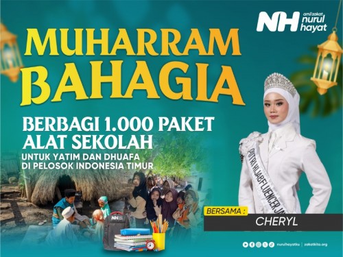 Sedekah Alat Sekolah Yatim Bersama Cheryl