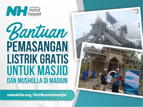 Bantu Pemasangan Listrik Gratis untuk Masjid dan Musholla di Madiun